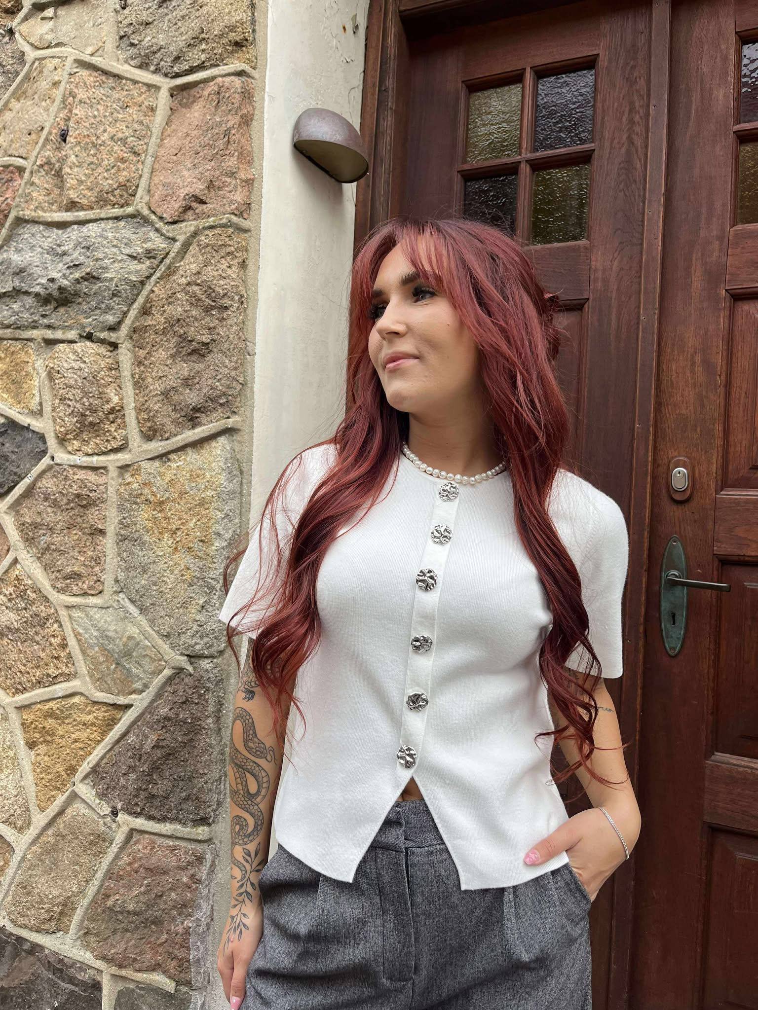 PCMARIE Knit Cardigan - Cloud Dancer